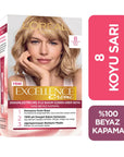Loreal Excellence Creme Hair Color 8 Dark Blonde