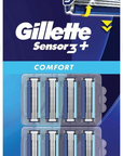 Gillette Sensor3 Razor Blade Refills (8-Count) - For Smooth, Close Shaves, Compatible with All Sensor Handles