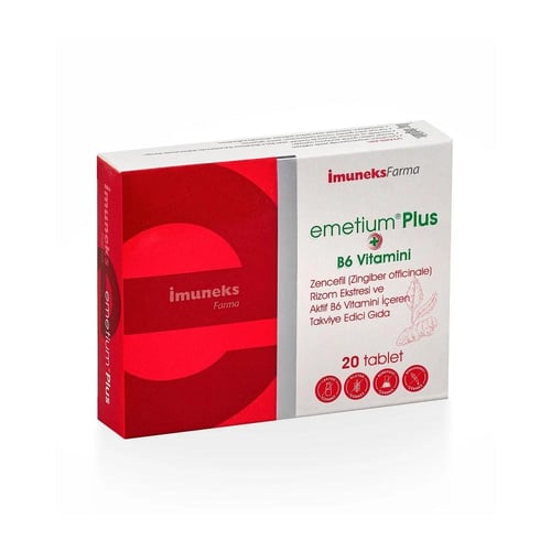 İmuneks Emetium Plus + Vitamin B6 20 Tablets
