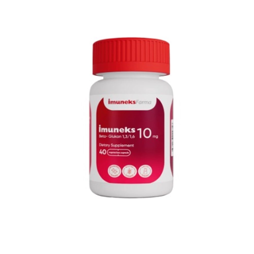 Imuneks Farma Food Supplement Containing 10 mg Beta Glucan 40 Capsules