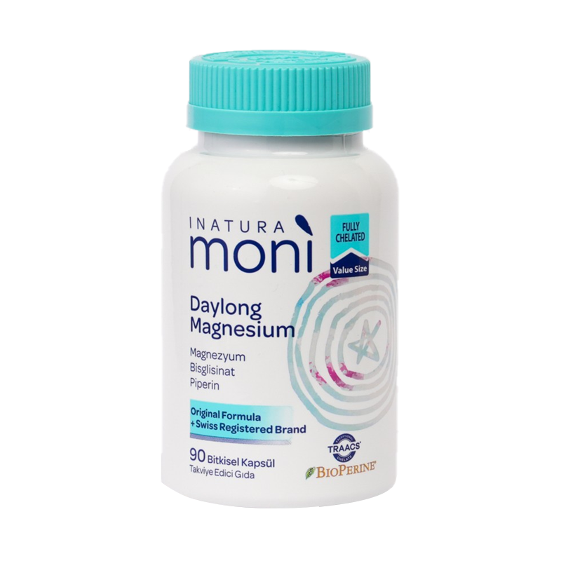 Moni Vitamins Daylong Magnesium Complex with B6 & Piperine 90 Capsules