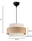 Homing Retro Fabric Pendant Light - Minimalist Lighting with E27 Socket, 30 cm Width, 80 cm Adjustable Length - view 2