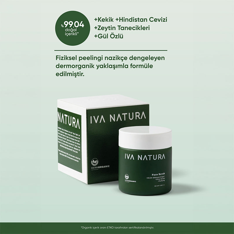 Iva Natura Organic Face Scrub with Olive Seed Powder 100 ml