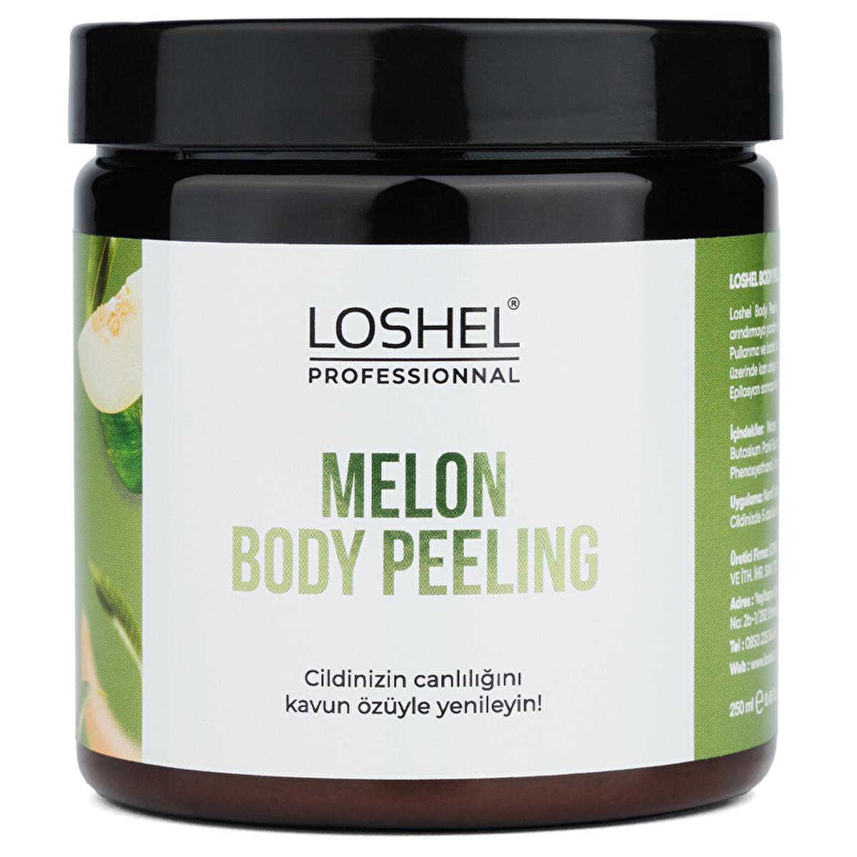 Loshel Body Peeling Kavun - Exfoliating Scrub for Smooth Skin, Moisturizing Body Peeling for Ingrown Hairs & Cellulite Prevention Loshel Body Peeling Kavun - Smooth Skin Solution Body Peeling, Exfoliating Scrub, Skincare for Ingrown Hairs, Cellulite Prevention, Moisturizing Body Scrub, Post-Epilation Skincare, Smooth Skin, Healthy Skin, Shea Butter, Coconut Oil, Sucroz, Steraik Acid, Skincare Routine, Body Care, Dry Skin Solution, Sensitive Skin Friendly