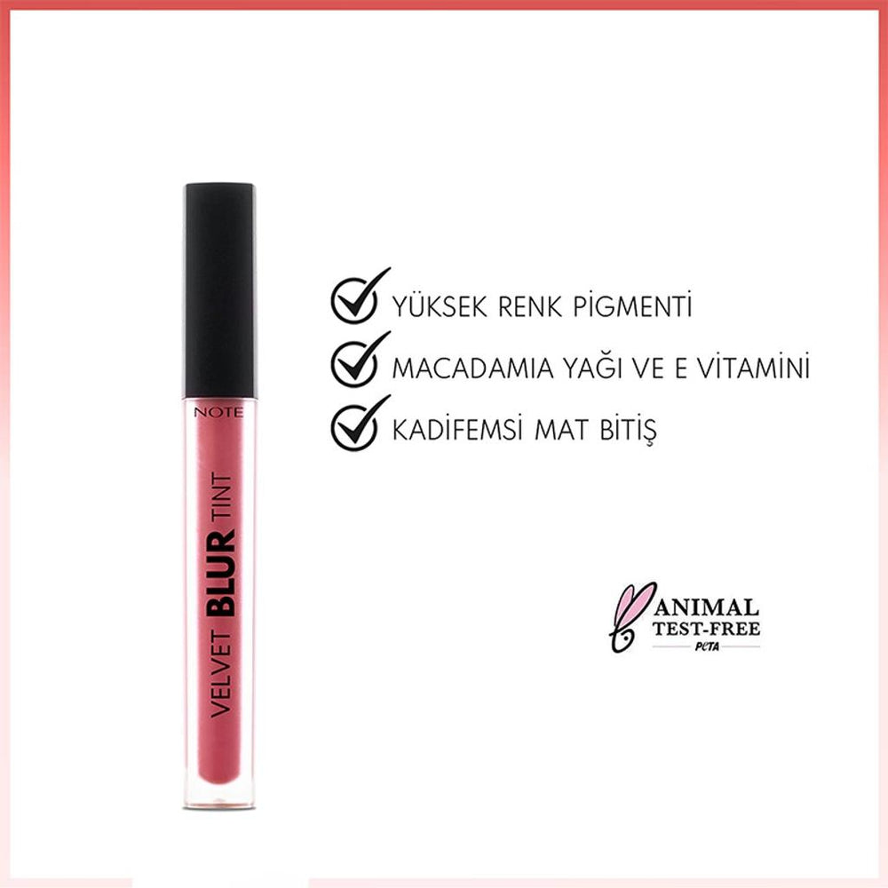 Note Velvet Blur Tint Moisturizing Matte Lipstick 02 Rose Dusk