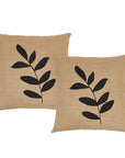 Ocean Home Jute Throw Pillow Cover Set - 2 Leaf Pattern 50x50cm - Natural Fiber, Boho, Rustic Decorative Cushion Covers Jute Pillow Cover Set - Boho Decor - Ocean Home jute pillow cover, throw pillow cover set, boho pillow cover, natural fiber pillow, organic pillow cover, decorative pillow cover, rustic pillow cover, jute cushion cover, leaf pattern pillow, 50x50 cm pillow cover, jute pillow, throw pillow, boho decor, natural fiber decor, organic decor, decorative pillows, rustic decor, jute cushion, cushi
