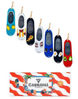 Carnaval Socks 7-Pack Non-Slip No-Show Socks 7 Pairs