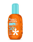 Arko Sun Care SPF 30 Sunscreen Spray: UVA/UVB Protection, Water Resistant, Reef Safe - Protect Sensitive Skin Arko SPF 30 Sunscreen Spray: UVA/UVB Protection, Reef Safe sunscreen SPF 30, sunscreen spray, UVA UVB protection, sensitive skin sunscreen, water resistant sunscreen, reef safe sunscreen, ocean friendly sunscreen, sun protection, dermatologically tested sunscreen, sunblock, sun screen, sun protection spray, broad spectrum sunscreen, non greasy sunscreen, moisturizing sunscreen, coral reef safe, chem