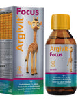 Argivit Focus: Kids Multivitamin Syrup for Enhanced Focus & Cognitive Support - L-Arginine, Phosphatidylserine, Vitamins & Minerals - Delicious Orange Flavor Argivit Focus: Kids Multivitamin for Focus & Cognitive Support multivitamin syrup, children's vitamins, focus supplement, L-Arginine supplement, phosphatidylserine supplement, vitamin and mineral supplement, liquid multivitamin, cognitive support vitamins, kids vitamins, children's multivitamin, focus for kids, memory support, immune support, vitamin C
