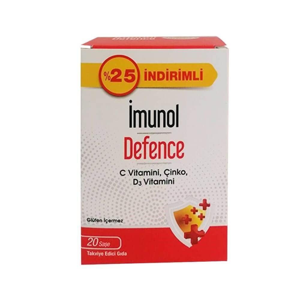 İmunol Defence Dietary Supplement - 20 Sachets with Vitamin C, Zinc & Vitamin D3 for Immune System Support İmunol Defence - Immune System Support Supplement Immune System Support, Dietary Supplement, Vitamin C, Zinc, Vitamin D3, Sachet Supplement, Immune Health, Convenient Nutrition, Health Supplements, Immune Boost, Wellness Products