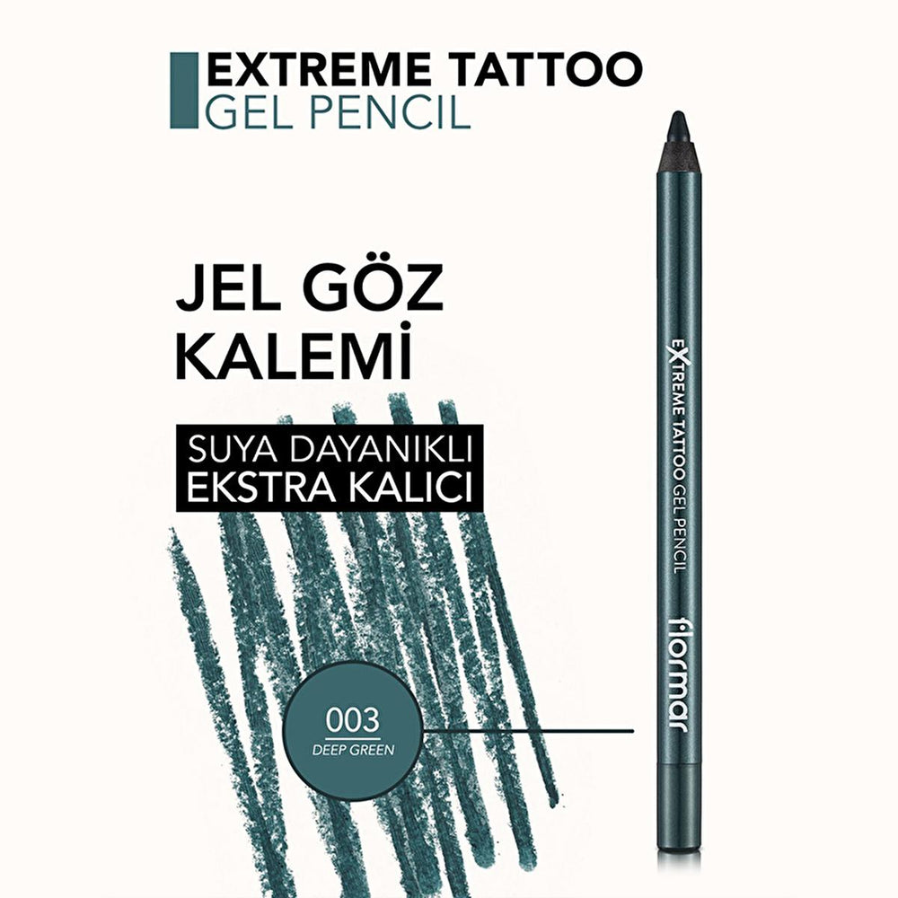 Flormar Extreme Tattoo Waterproof Gel Eye Liner - Long-Lasting, Precise Application for Various Eye Makeup Styles - view 5