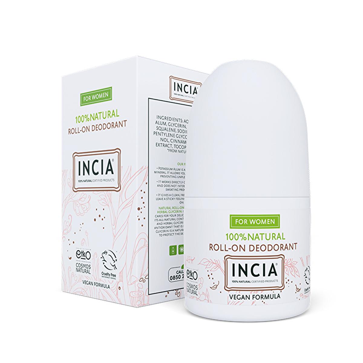 Incia Natural Roll-On Deodorant for Women - Stain-Free, Odor Preventive, 1.69 fl oz Incia Natural Deodorant for Women - Stain-Free & Odor Preventive natural deodorant for women, roll-on deodorant, odor preventive, stain-free deodorant, natural personal care products, women's hygiene, antiperspirant, natural ingredients, long-lasting freshness, confidence, personal care, cosmetic, hygiene products, 50 ml, 1.69 fl oz