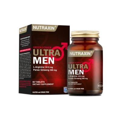 Nutraxin Ultra Men: L-Arginine, Ginseng & Tribulus - Boost Energy, Vitality & Support Men's Health with this Natural Dietary Supplement Nutraxin Ultra Men: Energy, Vitality & Health Supplement Ultra Men Supplement, L-Arginine Supplement, Ginseng Extract, Men's Health Supplement, Energy Supplement, Tribulus Terrestris, Natural Dietary Supplement, Dietary supplement for men, Pine Bark Extract, Ginger Extract Supplement, Men's Vitality, Energy Boost, Cognitive Support, Antioxidant, Anti-Inflammatory, Gluten-Fr