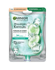 garnier hyaluronic cooling face mask package, application of garnier hyaluronic cooling face mask Garnier Hyaluronic Cooling Face Mask - Anti-Fatigue | 27g Garnier Hyaluronic Cooling Face Mask - 27g garnier, hyaluronic-acid, cooling-mask, anti-fatigue, moisturizing, skincare, face-mask, hydration, cucumber-extract, ai-generated