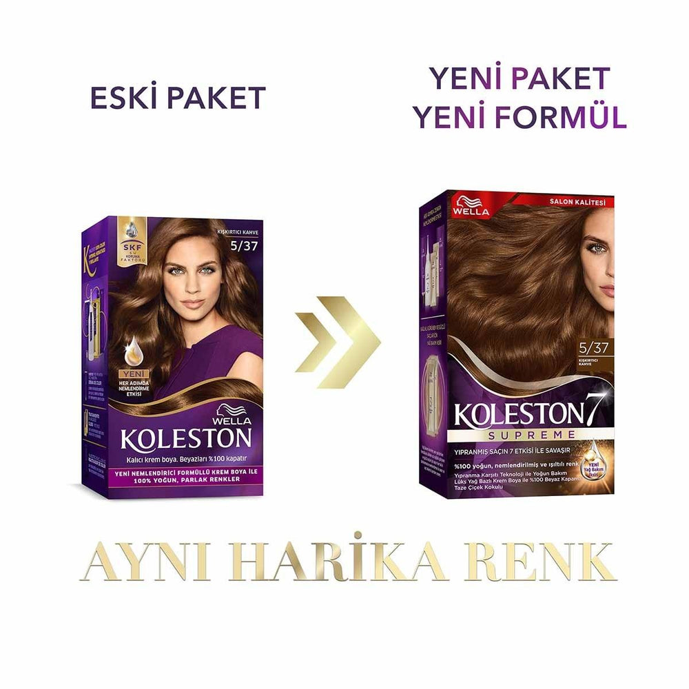 Wella Koleston Supreme 5/37 Tempting Brown Hair Dye: Intense Color, Gray Coverage & Hydration for Long-Lasting at Home Hair Coloring Wella Koleston Hair Dye: Long-Lasting Color & Gray Coverage hair dye, hair color, at home hair color, gray hair coverage, long lasting hair color, hair color kit, Wella Koleston, hair coloring, brown hair dye, hair dye kit, at-home hair dye, gray coverage, long-lasting color, vibrant hair, oil care elixir, color revitalizing, plex oil care, tempting brown, gifts for her, hair