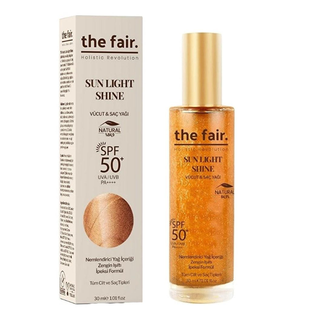 the fair. Sun Light Shine SPF50 Shimmering Body and Hair Oil 30 ml