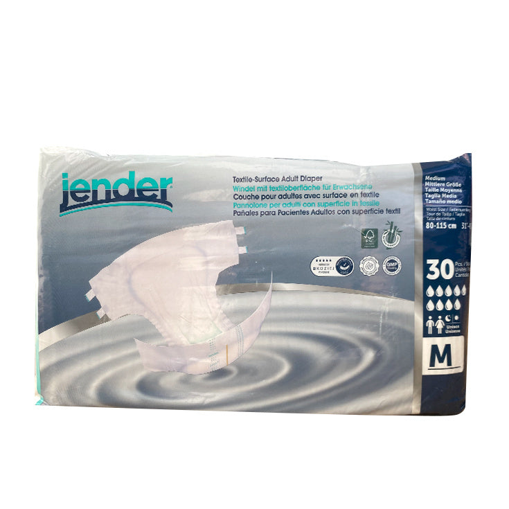 Jender Belted Adult Diapers with Wetness Indicator Medium 30 Count