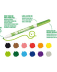 Carioca Fabric Paint Markers - 10 Pack, Permanent Fabric Markers for Crafting, Textile Art Supplies - view 3