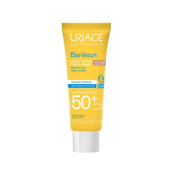 Uriage Bariesun Golden Tinted Sunscreen SPF50+ - High Protection, Anti-Aging, Non-Comedogenic - Sunscreen for Sensitive Skin, Evens Skin Tone Uriage Tinted Sunscreen SPF50+ - Golden Tint & Anti-Aging tinted sunscreen, SPF50+ sunscreen, sunscreen for sensitive skin, non-comedogenic sunscreen, anti-aging sunscreen, tinted face sunscreen, sunscreen with color, Uriage sunscreen, golden tinted sunscreen, sun protection face, sunscreen, SPF50, tinted face cream, sensitive skin, photoaging protection, UVA/UVB prot