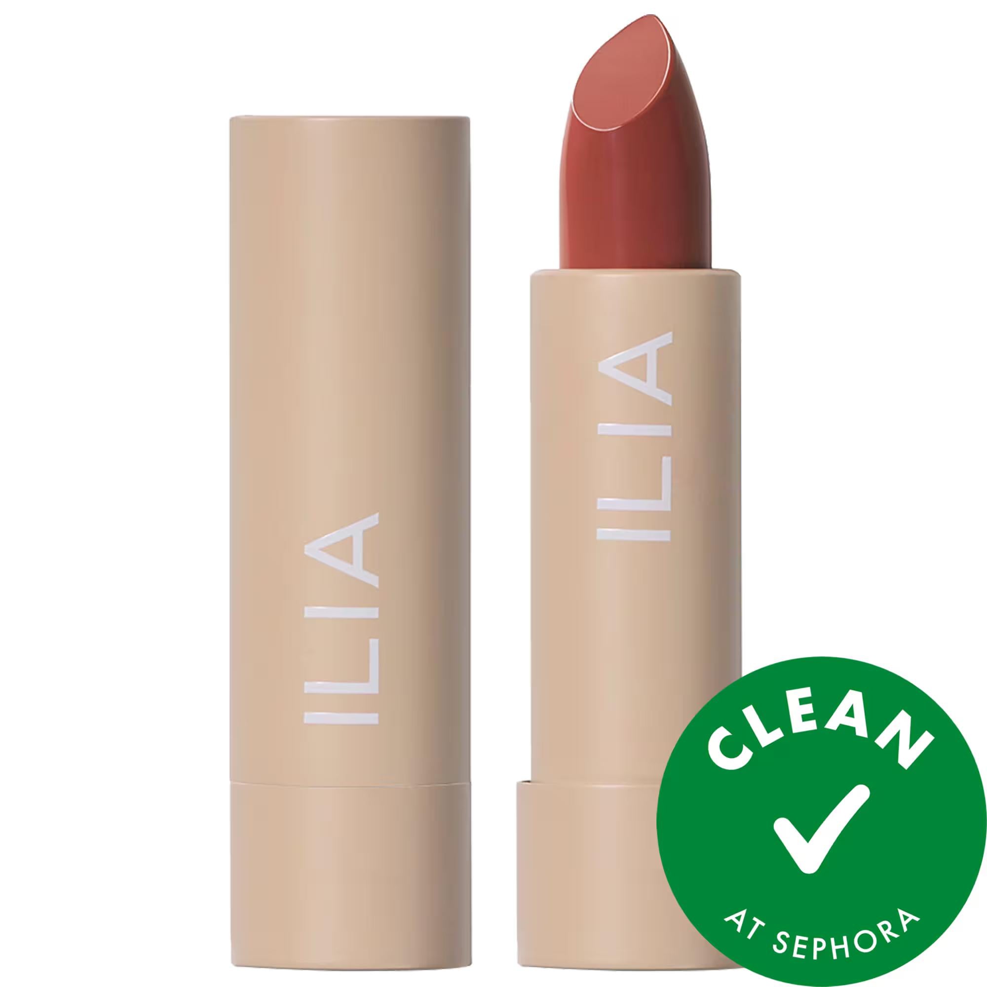 Ilia - Color Block High Impact Lipstick, Clean & Natural, Long-Lasting Vibrant Lip Color Ilia Clean Lipstick - Long Lasting Color clean lipstick, natural lipstick, high impact lipstick, cruelty-free cosmetics, gluten-free beauty products, clean beauty, natural ingredients, long-lasting lip color, vibrant lip color, hydrating lipstick, eco-friendly packaging, recyclable packaging, sensitive skin friendly, ethical cosmetics
