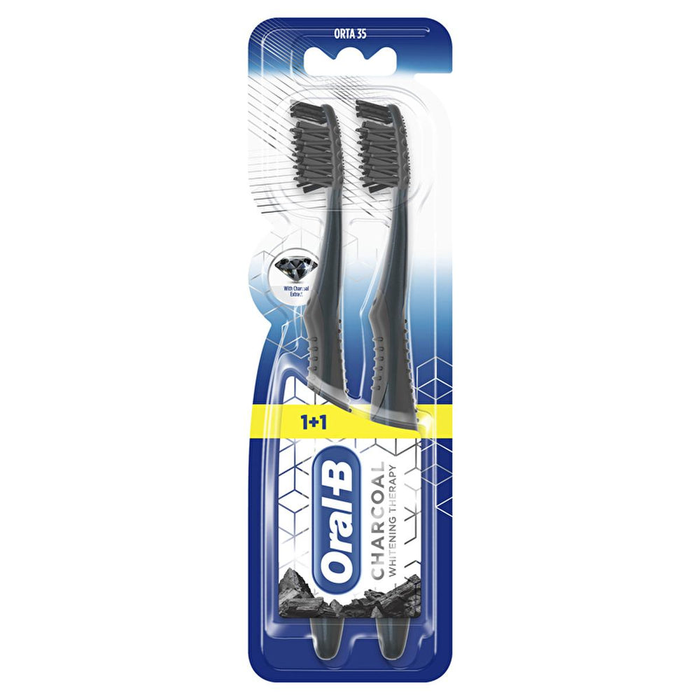 Oral-B Electric Whitening Charcoal Toothbrush - Advanced Oral Care with Whitening Therapy, Gentle on Gums - Toothpaste