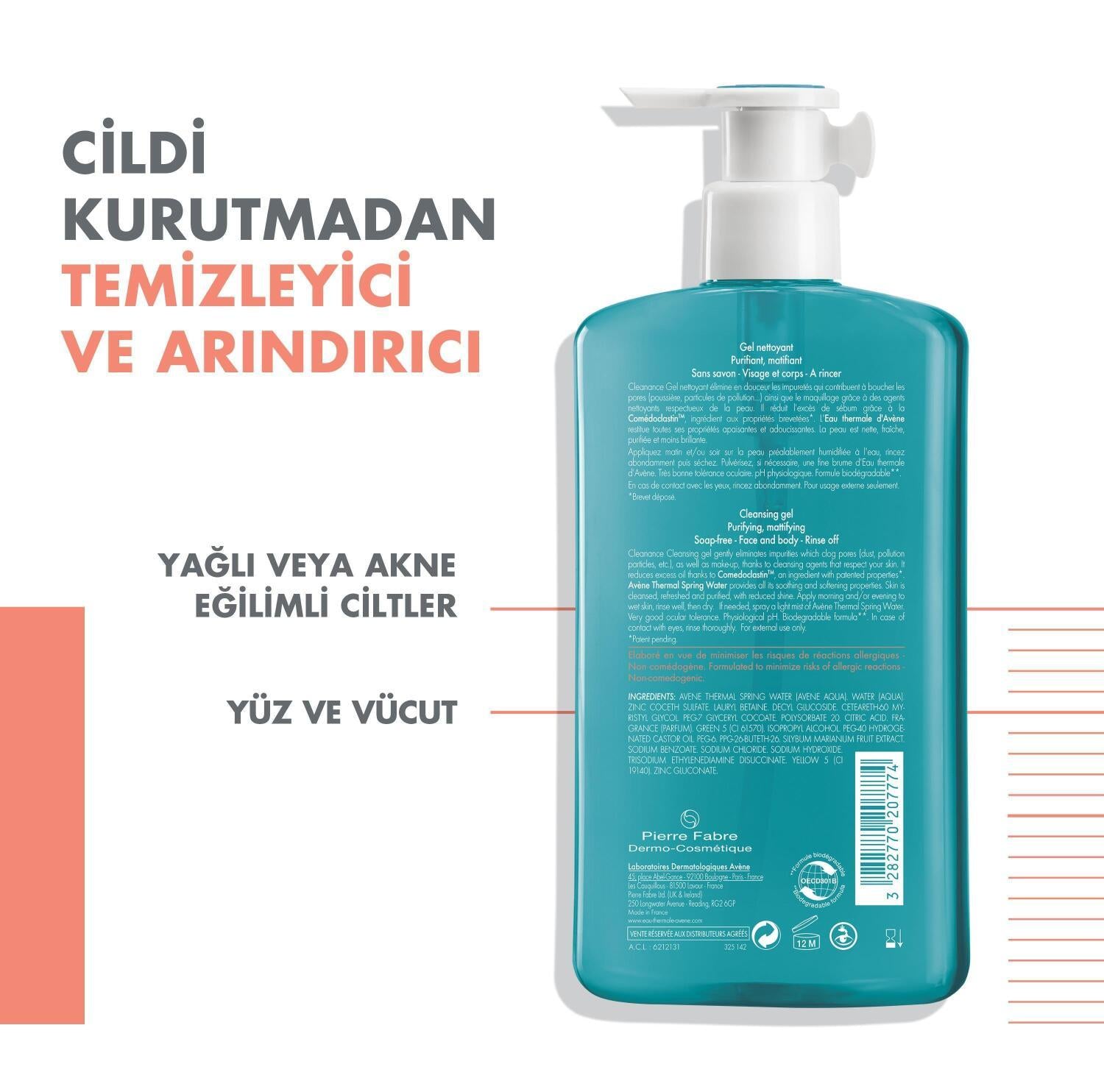 Avene Cleanance Cleansing Gel - 400ml Face & Body Wash for Oily, Acne-Prone Skin Avene Cleanance Cleansing Gel for Oily Skin acne cleansing gel, oily skin care, face and body wash, matte finish cleanser, non-drying cleanser, Avene Cleanance, skincare for oily skin, gentle cleansing, acne-prone skin solutions, facial cleanser, body wash, dermatologically tested, sulfate-free, fragrance-free, skincare routine, daily cleanser