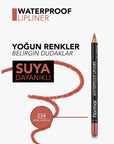 Flormar Waterproof Matte Lip Liner - Long Lasting, High Pigment, Vitamin Enriched - 234 Vanilla Souffle - view 2