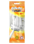 Gillette Permatik Disposable Razor Blades - Single-Blade, Hygienic Shaving Solution for Men and Women, Pack of 10 Gillette Permatik Disposable Razors - Hygienic Shaving Gillette Permatik, disposable razor blades, single-blade razors, hygienic shaving solutions, convenient shaving products, men's grooming, women's grooming, personal care, shaving essentials, razor blades, grooming products