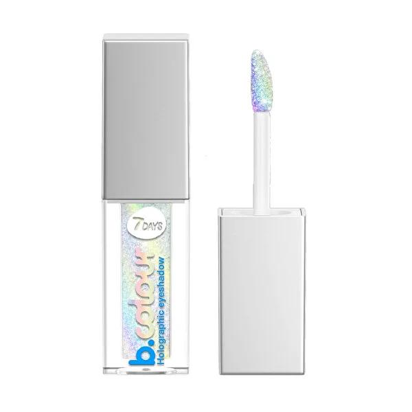 7Days B.Colour Holografik Liquid Eyeshadow - Luxurious Silver Shimmer, Long-Lasting Eye Makeup for Bold Looks 7Days Liquid Eyeshadow - Luxurious Silver Shimmer Eye Makeup liquid eyeshadow, shimmer eyeshadow, long-lasting eye makeup, luxurious eye shadow, 7Days B.Colour Holografik Likit Göz Farı, makeup, cosmetics, beauty products, silver shimmer eyeshadow, bold eye makeup, glamorous eye shadow