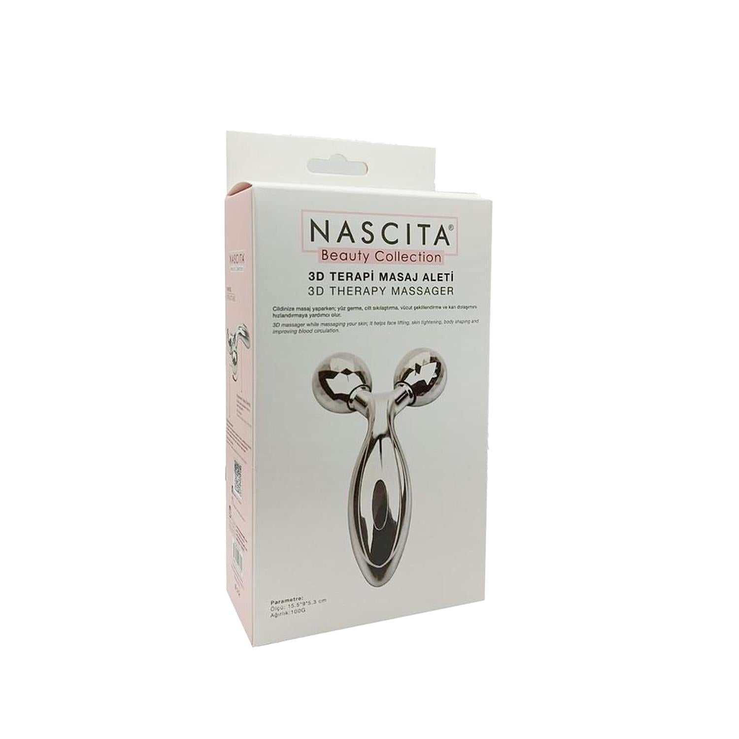 Nascita 3D Terapi Masaj Aleti Gümüş - Advanced Massage Device for Deep Tissue Relief and Relaxation Nascita 3D Massage Device - Deep Tissue Relief massage device, 3D massage therapy, silver massage tool, personal wellness device, muscle relief therapy, relaxation, self-care, portable massage device, deep tissue massage, luxury massage tool