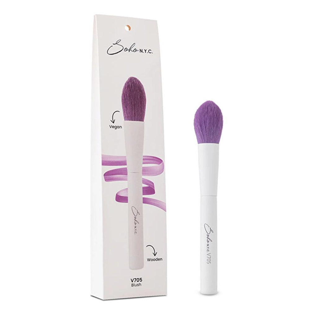 Soho N.Y.C. Vegan Flat Blush Makeup Brush V705 for Seamless Blending