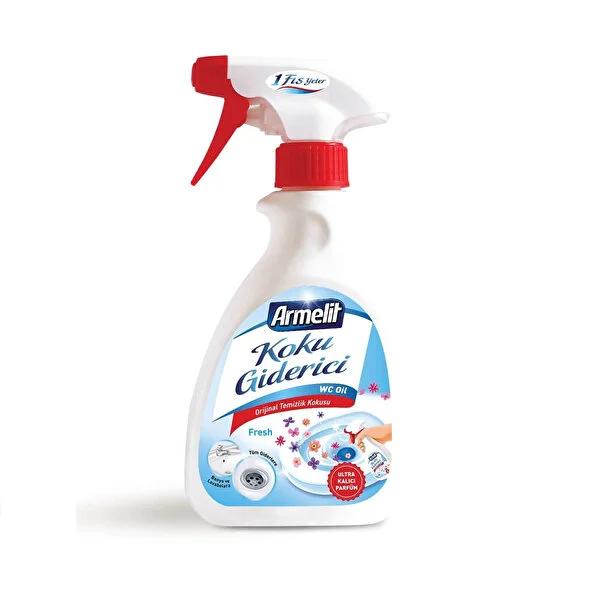 Armelit Odor Eliminator Fresh 250 ml: Fast-Acting Air Freshener & Drain Deodorizer Spray for Home Odor Control Armelit Odor Eliminator: Fast-Acting Air Freshener Spray odor eliminator, air freshener, drain odor remover, room freshener spray, Low alcohol air freshener, fragrance spray, home odor control, 250 ml odor eliminator spray, home fragrance, bathroom freshener, kitchen odor remover, pet odor eliminator, odor control, spray, freshener, home, cleaning, air care, low alcohol, water-based, quick relief,