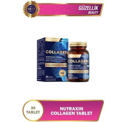 Nutraxin Collagen Beauty Dietary Supplement - Hydrolyzed Collagen, Resveratrol, Hyaluronic Acid - 30 Tablets Collagen Beauty Supplement - Nutraxin Hydrolyzed Collagen Collagen Supplement, Beauty Dietary Supplement, Hydrolyzed Collagen, Resveratrol Supplement, Hyaluronic Acid Beauty Product, Vegetarian Dietary Supplement, Skin Health, Anti-aging, Dietary Supplements, Wellness, Natural Ingredients, Gluten-free, Sugar-free, Lactose-free, Preservative-free