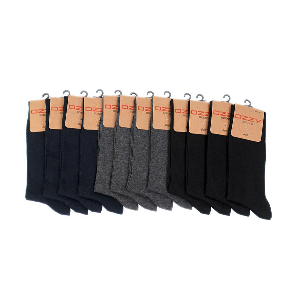 Ozzy Socks Men's 12-Pack Seamless Viscose Socks - Comfortable, Bulk, Men's Socks - Hygiene Products