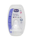 Chicco Baby Bottle Nipple Silicone Anti-Colic Valve 2 Months+ - Soft, Flexible, and Physiological Design - Baby Care