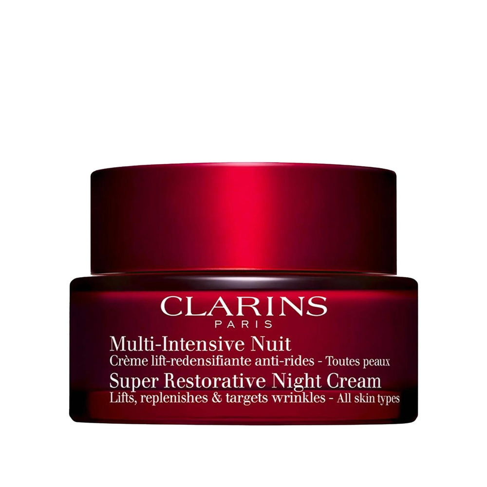 Clarins Super Restorative Anti-Wrinkle Night Cream: Reduce Fine Lines, Restore Firmness and Rejuvenate Skin Overnight - 50ml Clarins Anti-Wrinkle Night Cream: Reduce Wrinkles & Restore Skin Anti-wrinkle night cream, Wrinkle reducing night cream, Restorative night cream, Clarins night cream, Super Restorative cream, Anti-aging night cream, Night cream for mature skin, Fine line reduction cream, Anti-wrinkle, Night Cream, 50 ml size, Super Restorative, fine lines, wrinkles, skin firmness, age-related skin cha