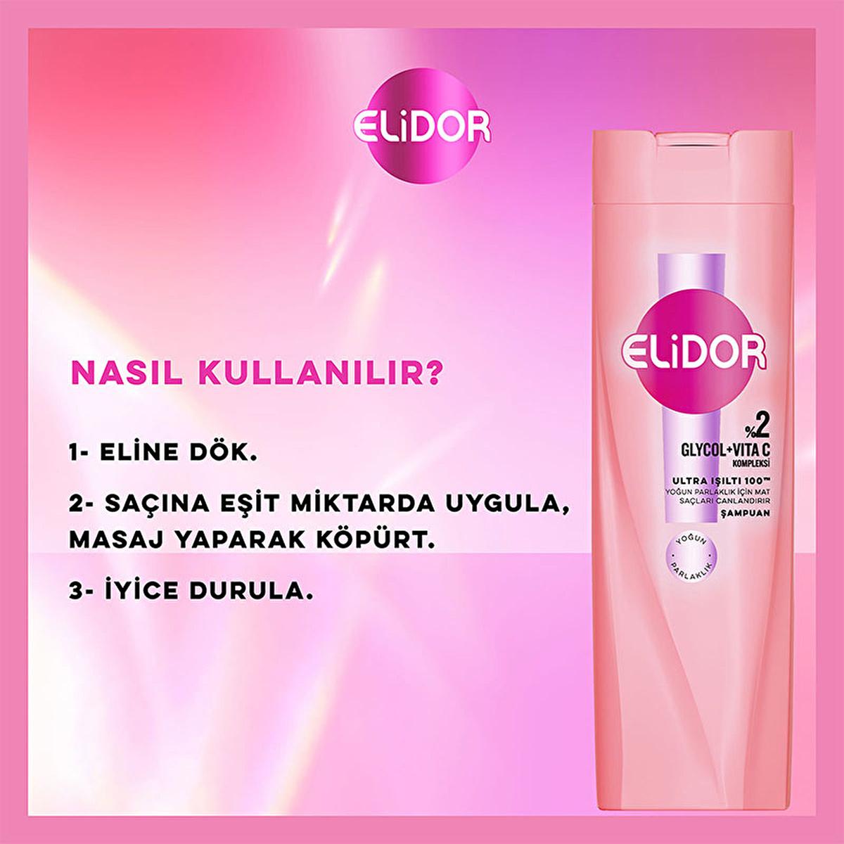 Elidor Ultra Shine Hair Care Shampoo - 100 Hours of 5x More Shine, Intensive Nourishment for Damaged Hair Elidor Ultra Shine Shampoo for Damaged Hair - 100Hrs Shine Hair care shampoo, Elidor Ultra Shine, Intensive hair nourishment, Shampoo for damaged hair, Long-lasting hair shine, Hair nourishment, Damaged hair care, Shine enhancement, Hair health, Elidor, Ultra Shine series, Hair care routine, Nourishing shampoo, Salon quality hair, Healthy hair, Hair repair, Color protected hair, Heat styling protection