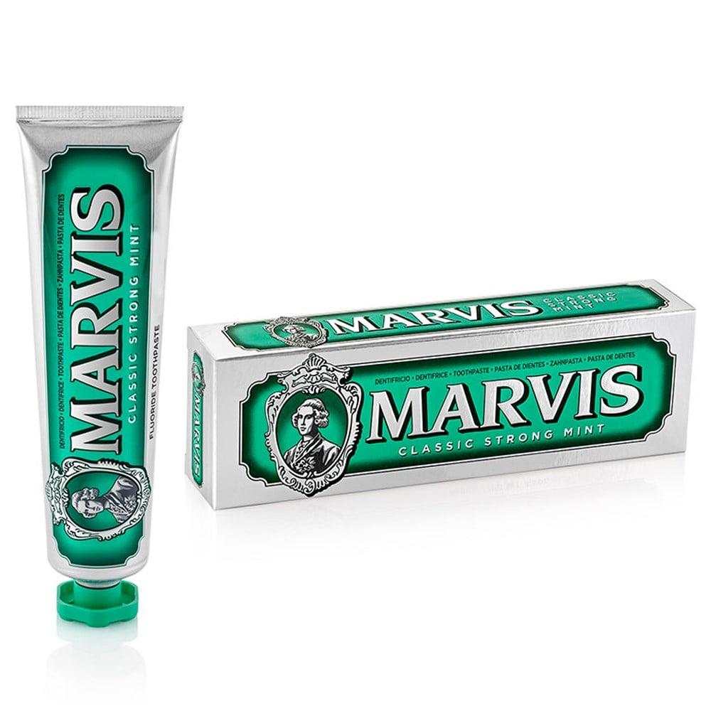 Marvis Klasik Ekstra Nane Toothpaste - 85ml - Adult Oral Care with Sodium Fluoride & Whitening Benefits Marvis Klasik Ekstra Nane Toothpaste - Refreshing Mint Flavor Marvis toothpaste, mint flavor toothpaste, adult toothpaste, sodium fluoride toothpaste, whitening toothpaste, oral care, oral hygiene, toothpaste with piperita mint, long-lasting freshness, cavity protection, teeth whitening, tartar control, plaque removal, healthy gums, daily oral care, adult oral care products