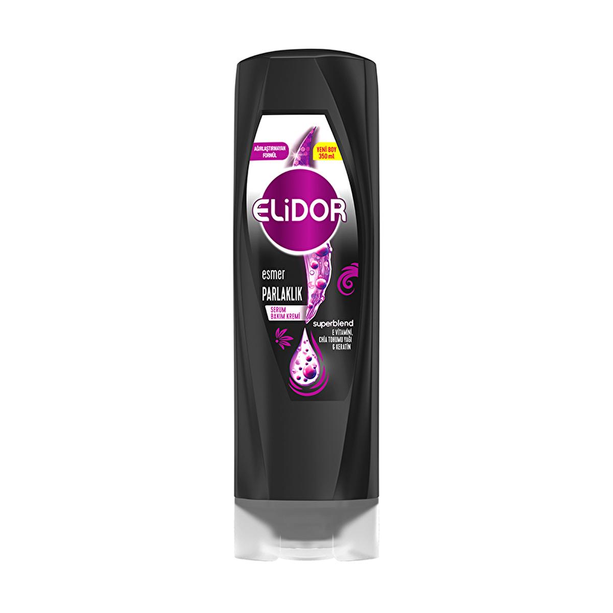 Elidor Hair Serum for Dark Hair - Nourishing Leave-in Conditioner with Chia Seed Oil, Vitamin E & Keratin for Shine Enhancement Elidor Dark Hair Serum - Nourishing Leave-in Conditioner hair serum for dark hair, leave-in conditioner for dark hair, hair care with natural ingredients, keratin hair treatment, shine enhancement for dark hair, Elidor, hair nourishment, dark hair care, natural hair products, hair strengthening, dermatologically tested, Chia seed oil, Vitamin E, melanin, Superblend mixture