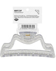 Eklips Curved Claw Hair Clip in Glittery Transparent