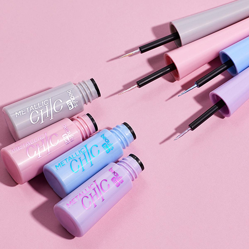 Beaulis Metallic Eyeliner - Beaulis Fun Metalik Dipliner 605 Pink Sparkle, Liquid Eyeliner for Glamorous Eye - Eyeliner