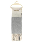 Eklips Ecru and Grey Scarf for Cozy Warmth