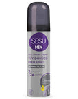 Sesu Men's Hair Removal Cream Spray - 8 Minute Quick Hair Removal, Moisturizing, Dermatologically Tested - 5.07 fl oz Sesu Men's Hair Removal Cream Spray - Quick & Moisturizing men's hair removal cream, hair removal spray for men, dermatologically tested hair removal, moisturizing hair removal cream, easy hair removal for men, hair removal for normal skin, Sesu men's hair removal, 8-minute hair removal, E Vitamin hair removal cream, AromaGuard technology