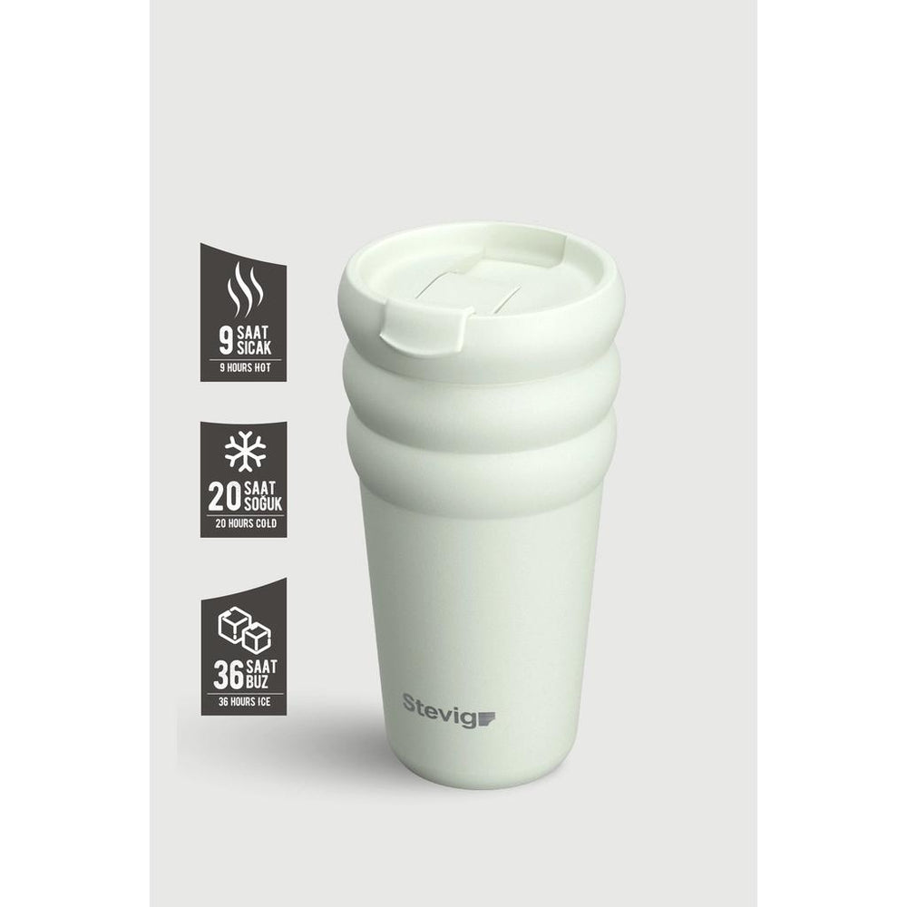 Stevig Bubble Stainless Steel Thermos in Lightest Sky 600ml