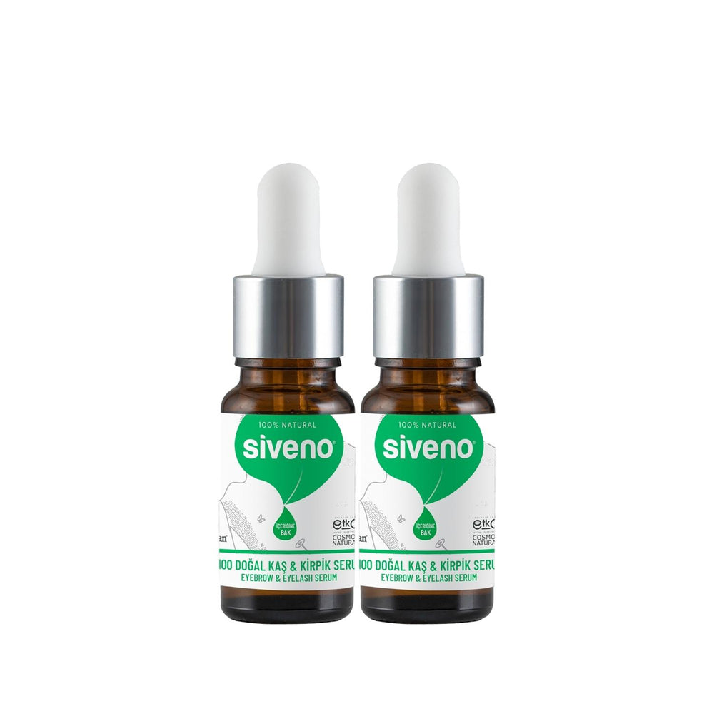 Siveno Natural Eyelash and Eyebrow Serum - 10ml x 2, Nourishes & Enhances with Natural Ingredients Siveno Eyelash & Eyebrow Serum - Natural & Nourishing Eyelash serum, Eyebrow serum, Natural cosmetics, Siveno, Eyelash enhancer, Eyebrow enhancer, Natural beauty products, Sensitive skin care, Eyelash care, Eyebrow care, Cosmetic serum, Beauty essentials, Natural ingredients, Long-lasting beauty supply, Value for money, Beauty gifts