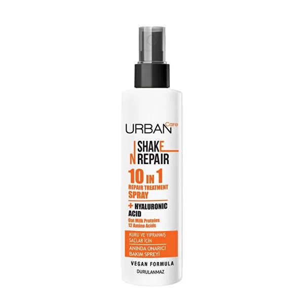 Urban Care Shake N Repair 10-in-1 Hair Care Spray: Heat Protection, Frizz Control & Deep Hydration for Dry, Damaged Hair - Vegan Formula Urban Care Hair Spray: 10-in-1 Treatment for Dry & Damaged Hair hair care spray, leave in hair treatment, dry damaged hair treatment, heat protectant spray, vegan hair care, hyaluronic acid hair spray, amino acid hair treatment, frizz control spray, hair repair spray, 10-in-1 hair treatment, hair spray, leave-in conditioner, damaged hair, hair protection, vegan, hyaluronic