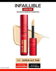 Loreal Paris Skin Ink: 48H Long-Lasting Full Coverage Liquid Foundation - Lightweight, Breathable, Transfer-Resistant Formula Loreal Skin Ink: 48H Full Coverage Foundation - Lightweight long-lasting foundation, full coverage foundation, transfer-resistant foundation, breathable foundation, lightweight foundation, Loreal foundation, Skin Ink foundation, redness concealing foundation, 48 hour foundation, buildable coverage foundation, liquid foundation, makeup, cosmetics, face makeup, long wear foundation, fu