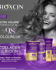 Bioxcin Collagen & Biotin Hair Cream - Strengthens, Nourishes, and Adds Volume to Thin Hair Bioxcin Collagen & Biotin Hair Cream for Thicker Hair hair care, collagen hair treatment, biotin hair serum, hair strengthening, volume enhancing hair cream, hair nourishment, hair growth, anti-hair loss, detangling hair product, heat styling friendly