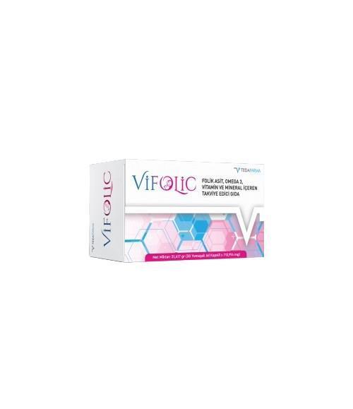 Vifolic Dietary Supplement for Adults - Multivitamin with Omega 3, Vitamins, and Minerals for Overall Health and Wellness Vifolic Multivitamin with Omega 3 for Adults Dietary Supplement, Multivitamin, Omega 3 Supplement, Adult Health Supplements, Vitamins and Minerals, Health and Wellness, Nutritional Supplements, Softgel Capsules, Omega 3, Vitamin C, Vitamin E, Vitamin B6, Vitamin B1, Vitamin B2, Vitamin B12, Vitamin D3, Iron, Zinc, Iodine, Selenium, Folic Acid
