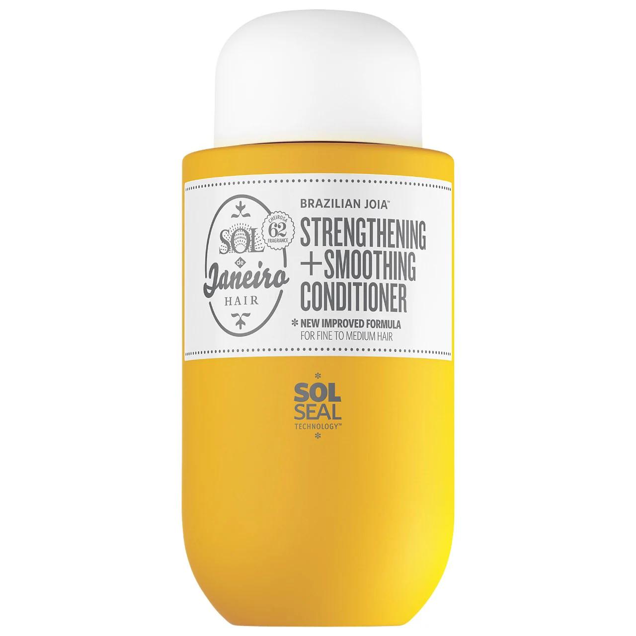 Brazilian Joia Strengthening + Smoothing Conditioner: Repair, Hydrate & Control Frizz for Fine to Medium Hair - Vegan & Cruelty-Free Brazilian Joia Conditioner: Repair & Smooth Frizz | Vegan hair conditioner, frizz control, hair repair, damage repair conditioner, vegan hair care, cruelty-free conditioner, Brazilian Joia conditioner, smoothing conditioner, hair shine, lightweight hydration conditioner, conditioner, hair care, frizz, damage repair, vegan, cruelty-free, Brazilian Joia, smoothing, shine, hydrat